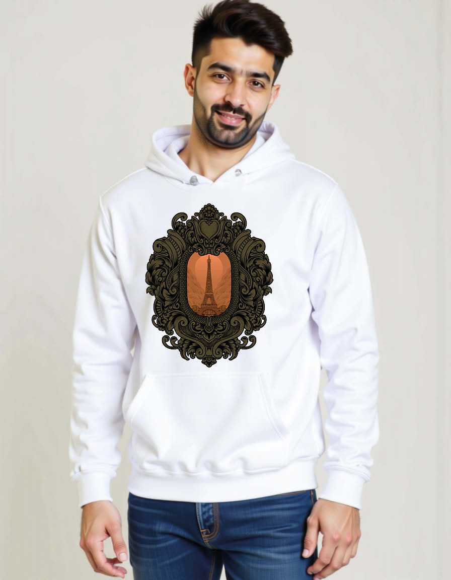 Thumbnail: Eiffel Tower Unisex Graphic Printed Hoodies for mens & womens