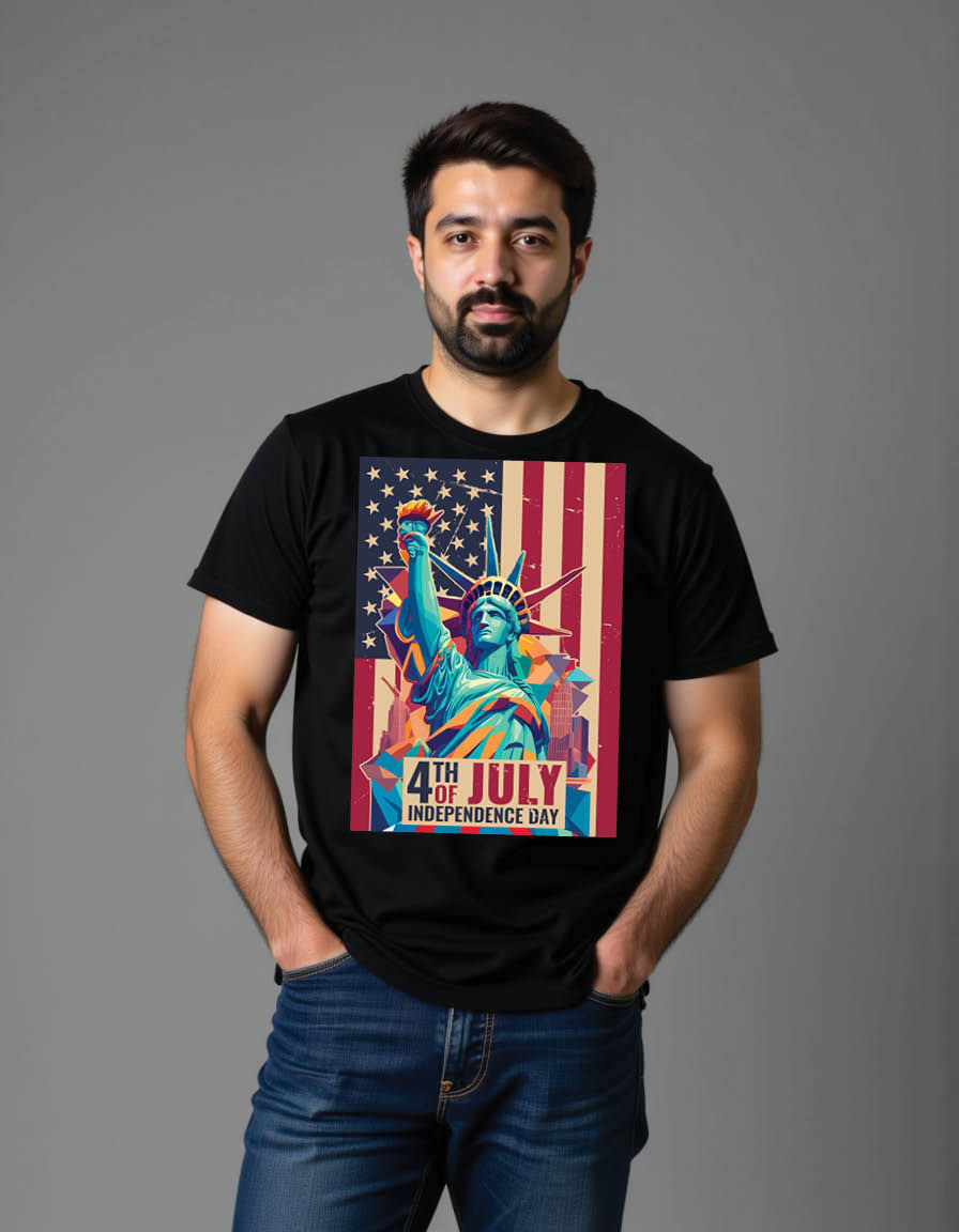 Thumbnail: 4th july independence day mens printed graphic t shirt