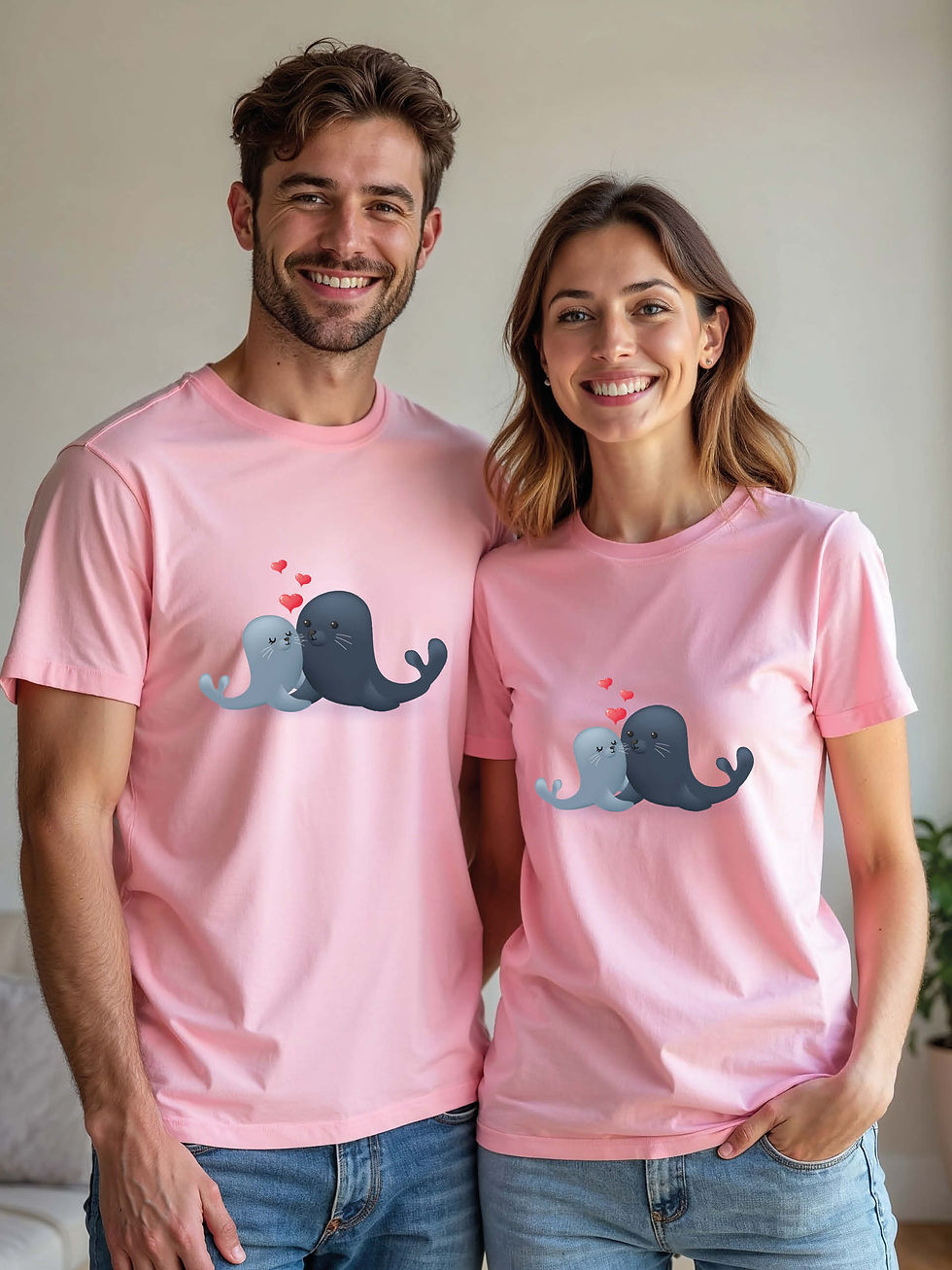 Thumbnail: Trendy Animal Couple T-Shirt Lovers Edition – Low Price Offer