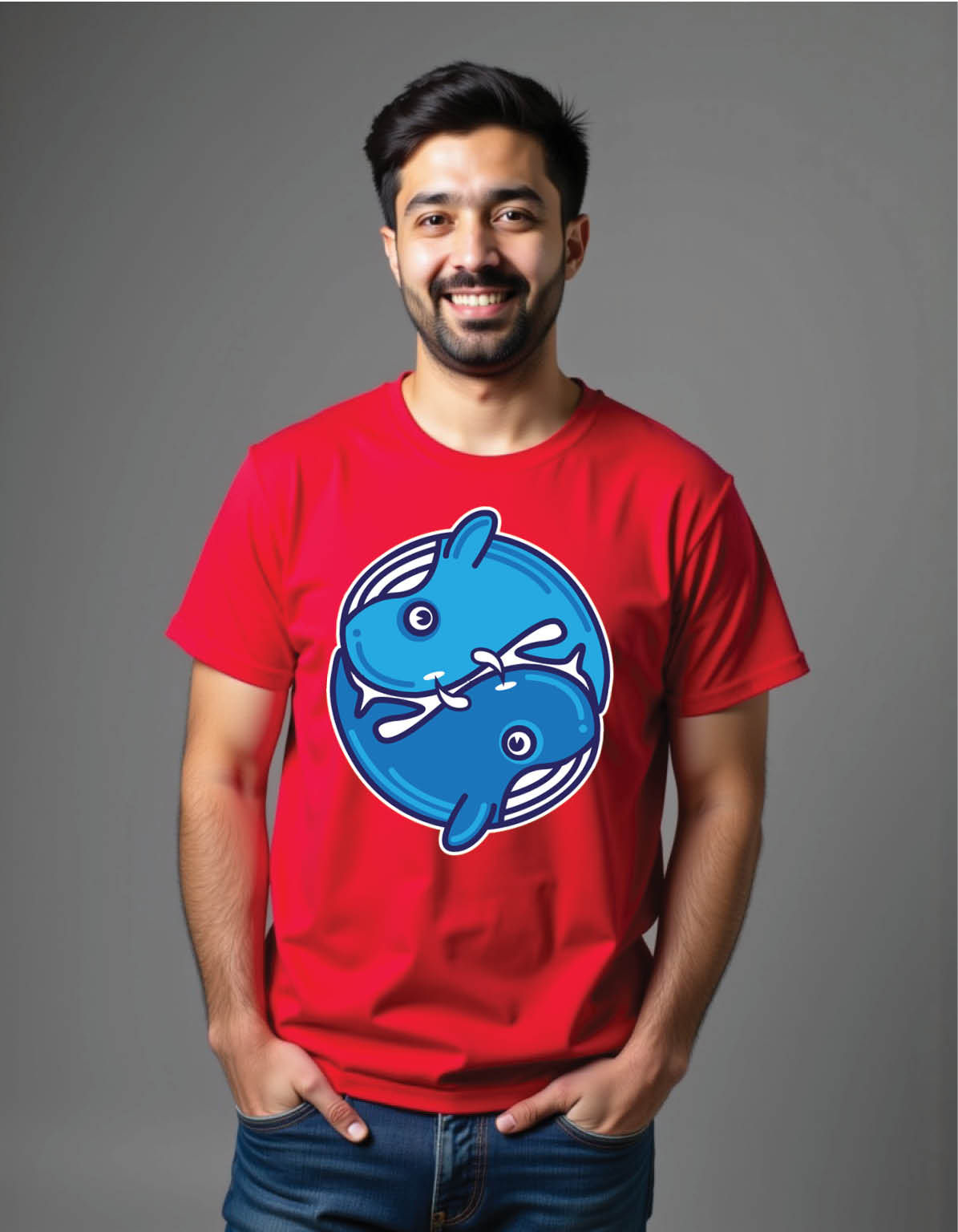 two whales mens printed graphic t shirt