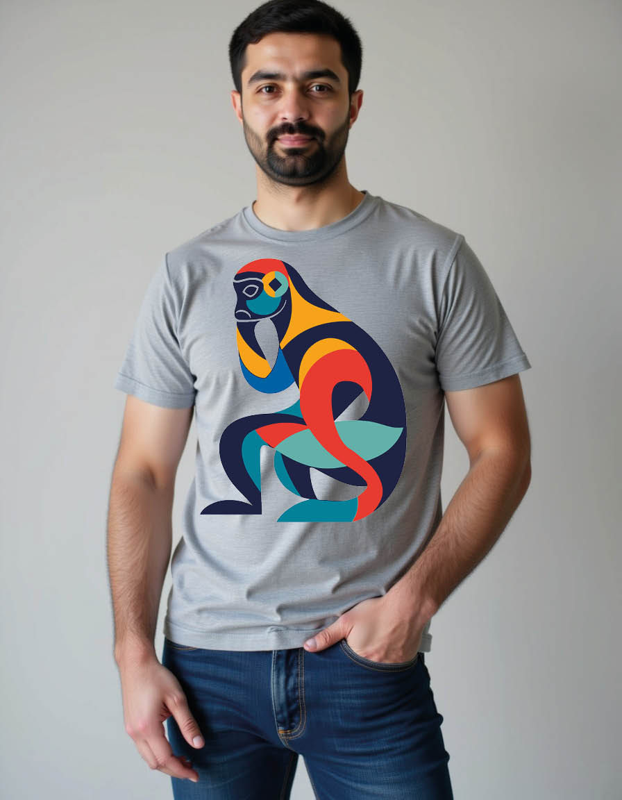 Thumbnail: monkey mens printed graphic t shirt