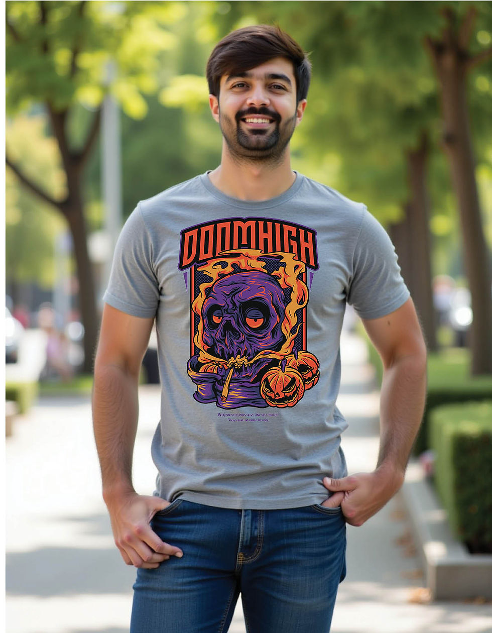 Thumbnail: scary halloween theme mens printed graphic t shirts