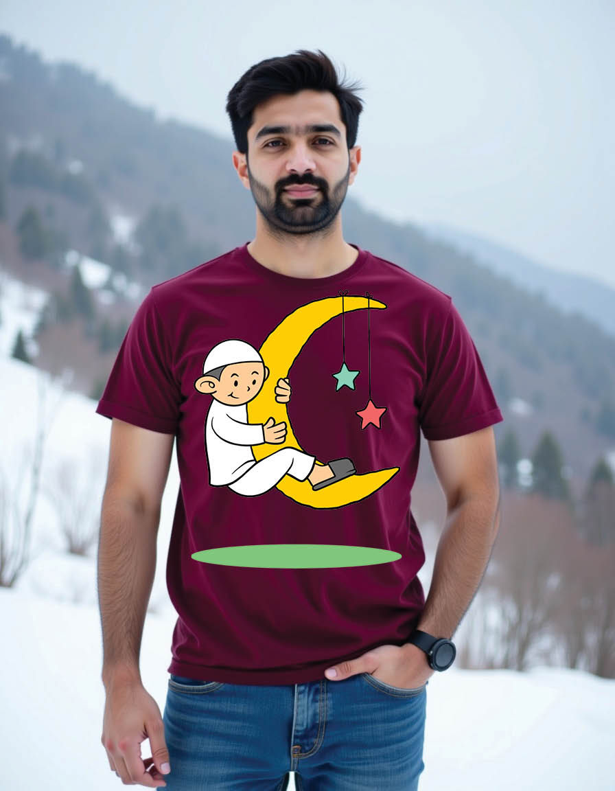 Thumbnail: happy eid mubarak mens printed graphic t shirt
