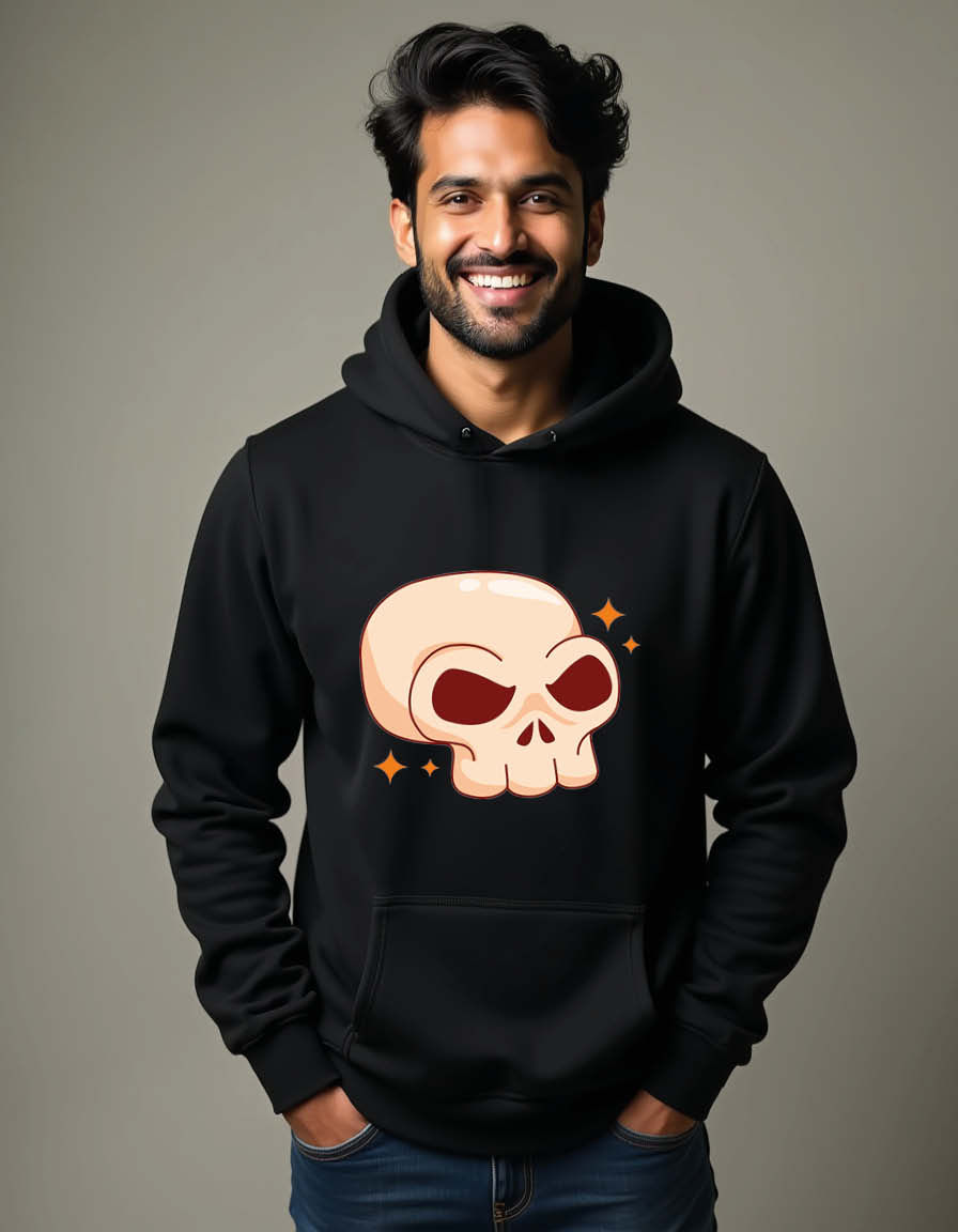Thumbnail: Cute Cartoon Skull Classic Unisex Printed Graphic Hoodies For Men & Women