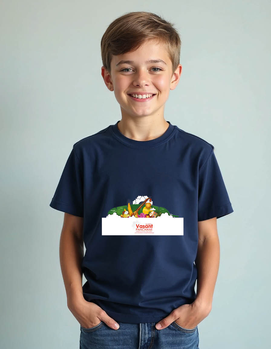 Thumbnail: Happy vesant panchami Unisex printed graphic t shirt