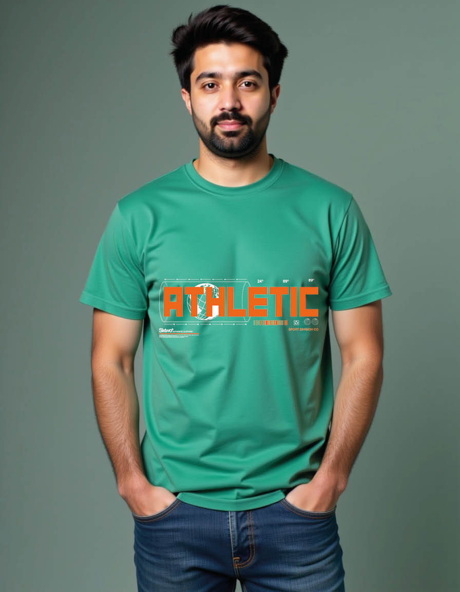 Thumbnail: athletic sport division simple vintage fashion mens printed graphic t shirt