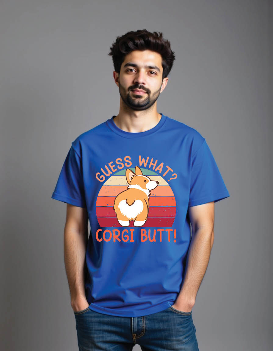 guess what corgi butt retro corgi dog mens printed graphic t shirt