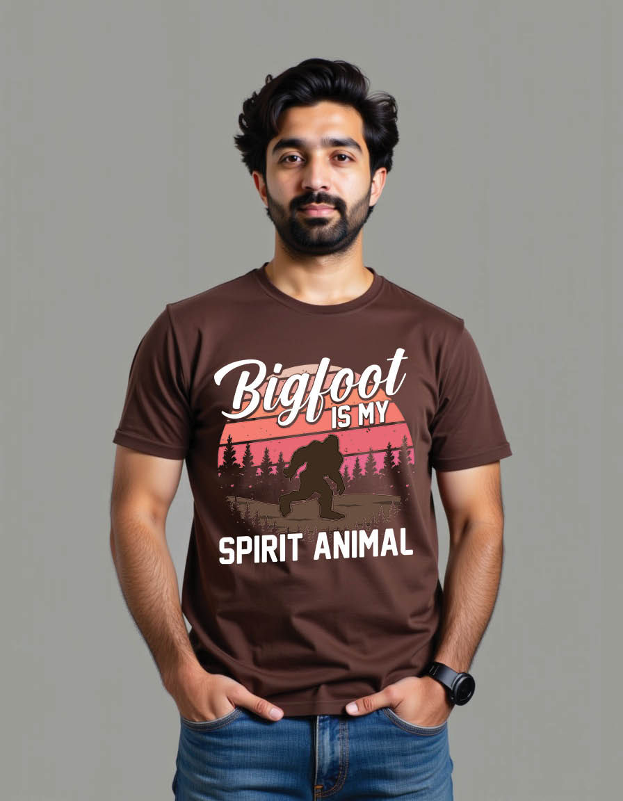 Thumbnail: bigfoot is my spirit animal bigfoot mens printed graphic shirt