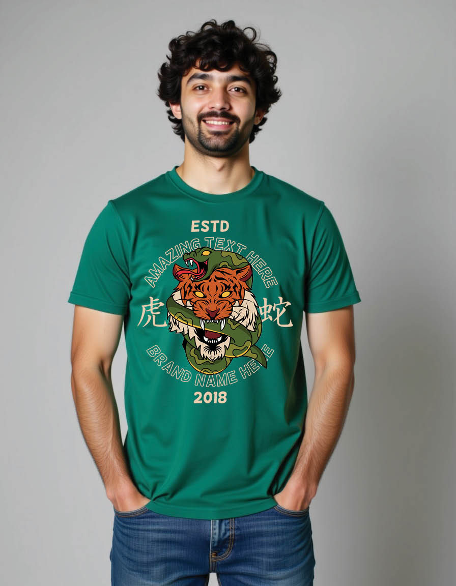 vintage tiger head fighting with mens printed graphic t shirts