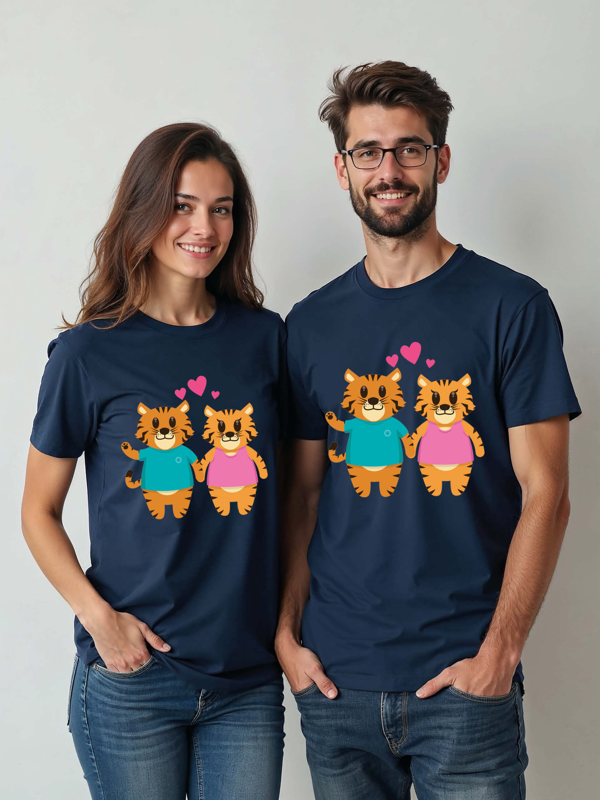 Cute Cartoon Couple T-Shirt Lovers Edition – Premium Quality