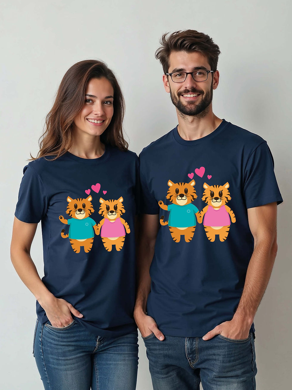 Cute Cartoon Couple T-Shirt Lovers Edition – Premium Quality