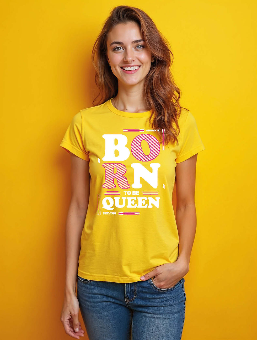 Thumbnail: born to be queen Classic Women’s Printed Graphic Streetwear T-Shirt – Buy Now