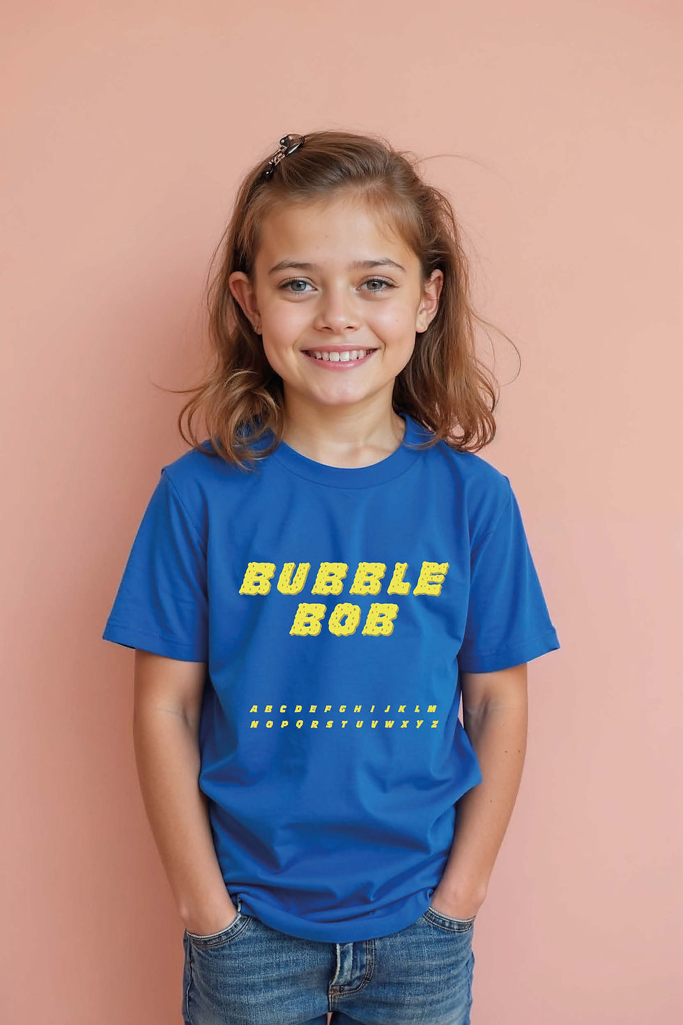 Thumbnail: Bubble Bob Typography Kids T-Shirt – Trendy Graphic Text Tee for Boys & Girls