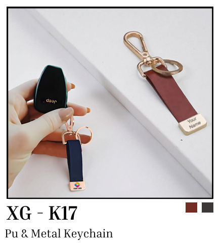 pu & metal keychain
