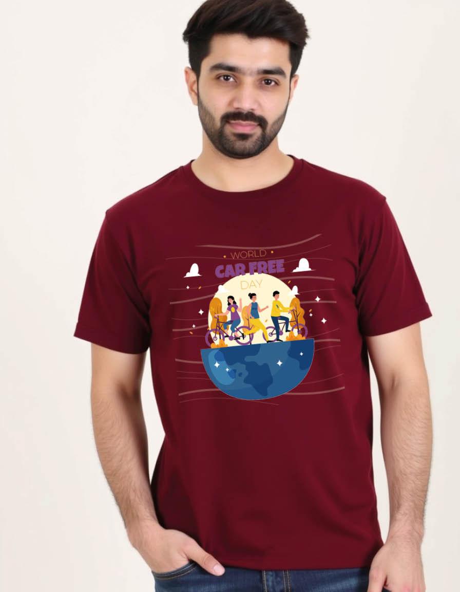 Thumbnail: World car free Unisex printed graphic t shirt