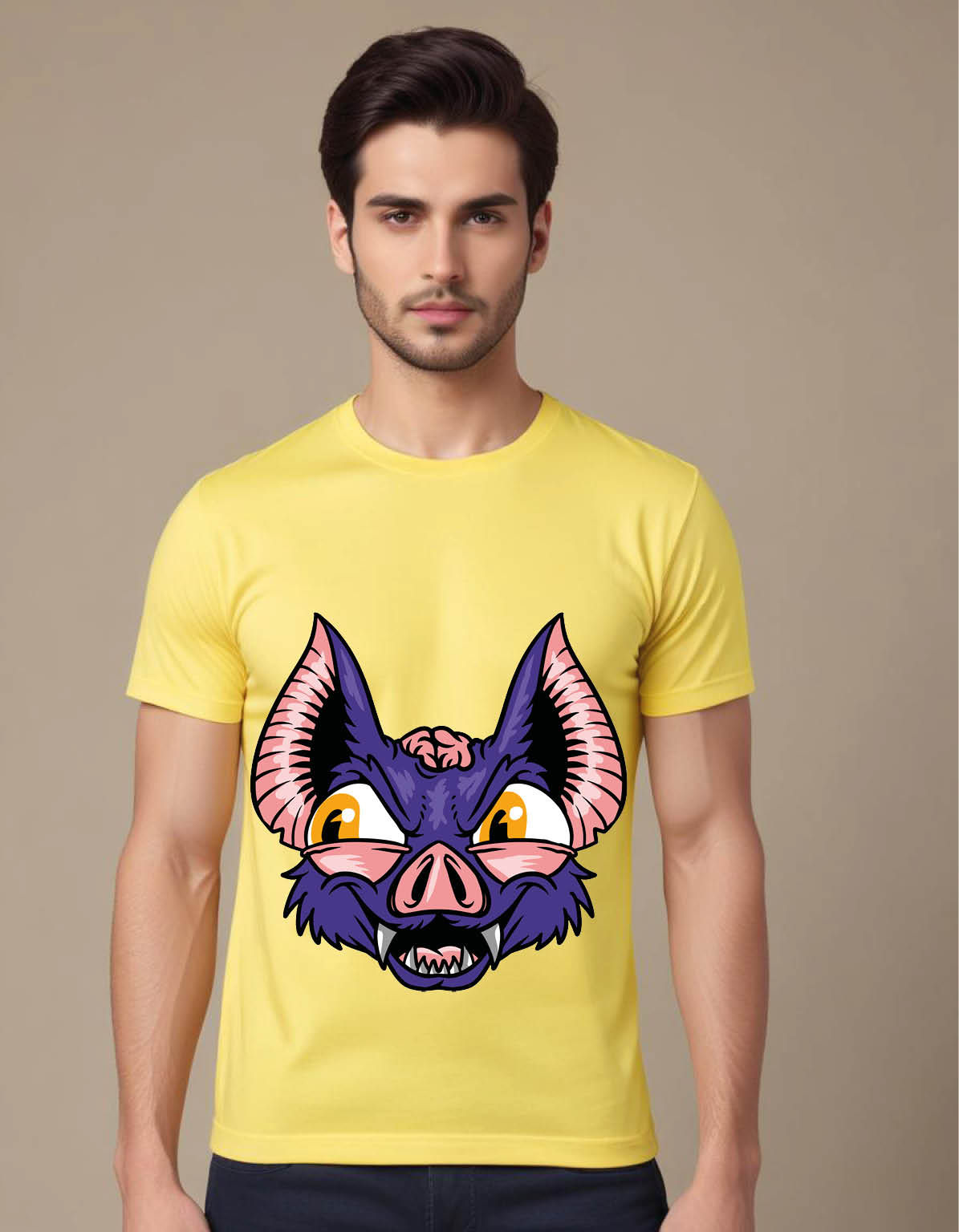 bat face mens printed graphic t shirt