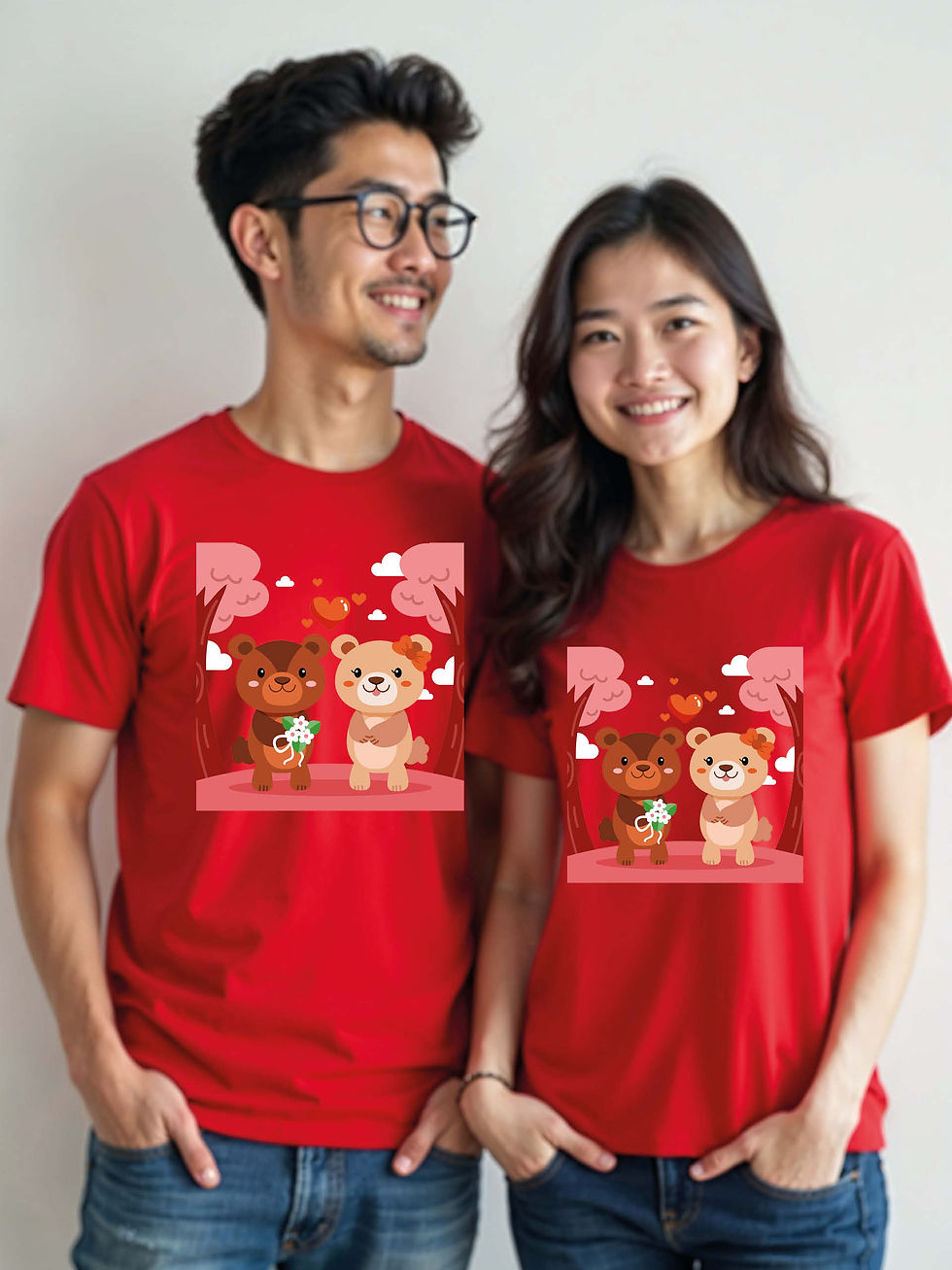 Thumbnail: Soulmates Cartoon Couple T-Shirt Lovers Edition – Premium Quality