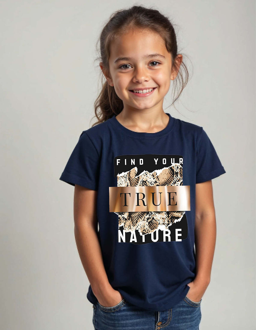 Thumbnail: Find Your True Nature Printed T-Shirt for All age
