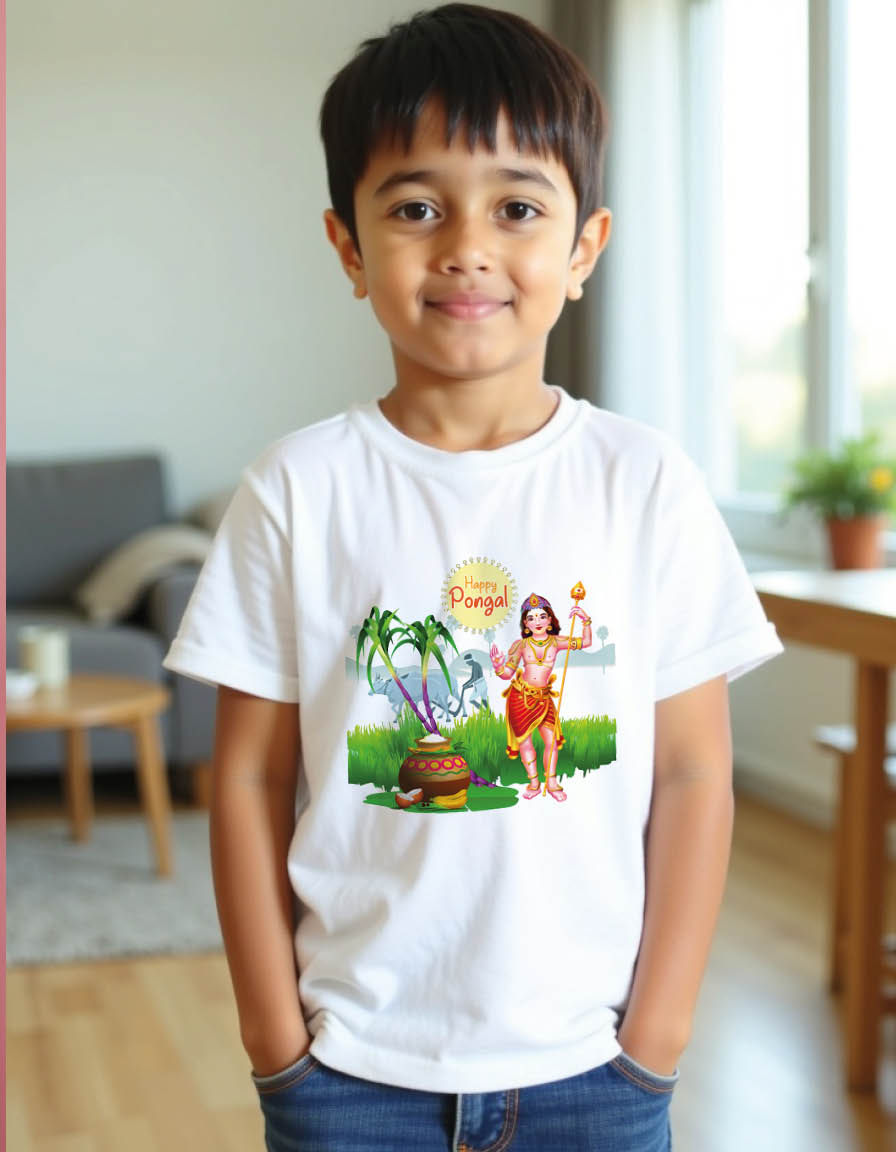 Happy pongal Unisex printed graphic t shirt