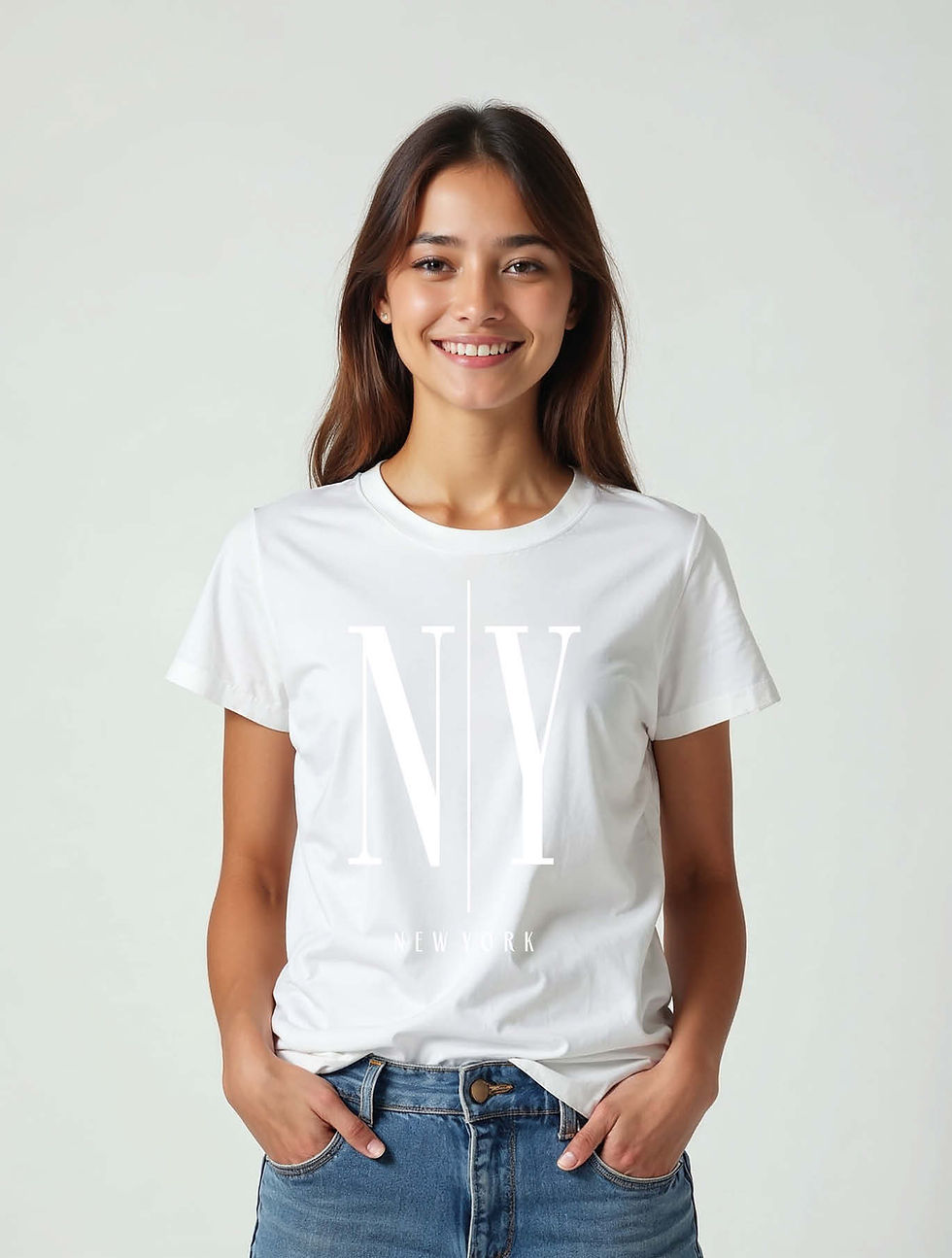 Thumbnail: ny new york Modern Women’s Printed Graphic Streetwear T-Shirt – Shop Now