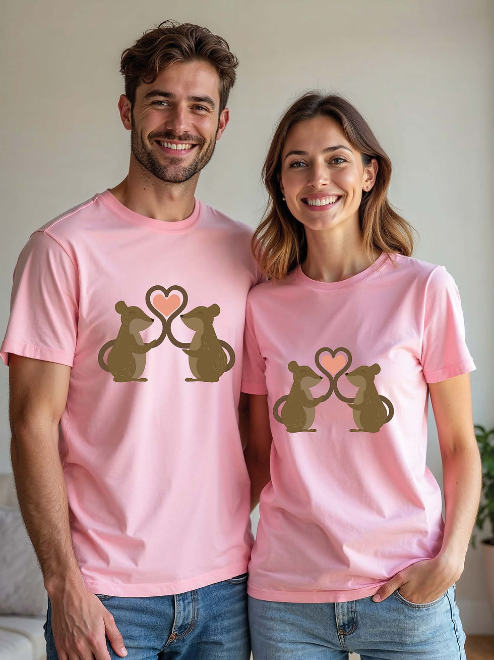 Thumbnail: Anniversary Animal Couple T-Shirt Lovers Edition – Low Price