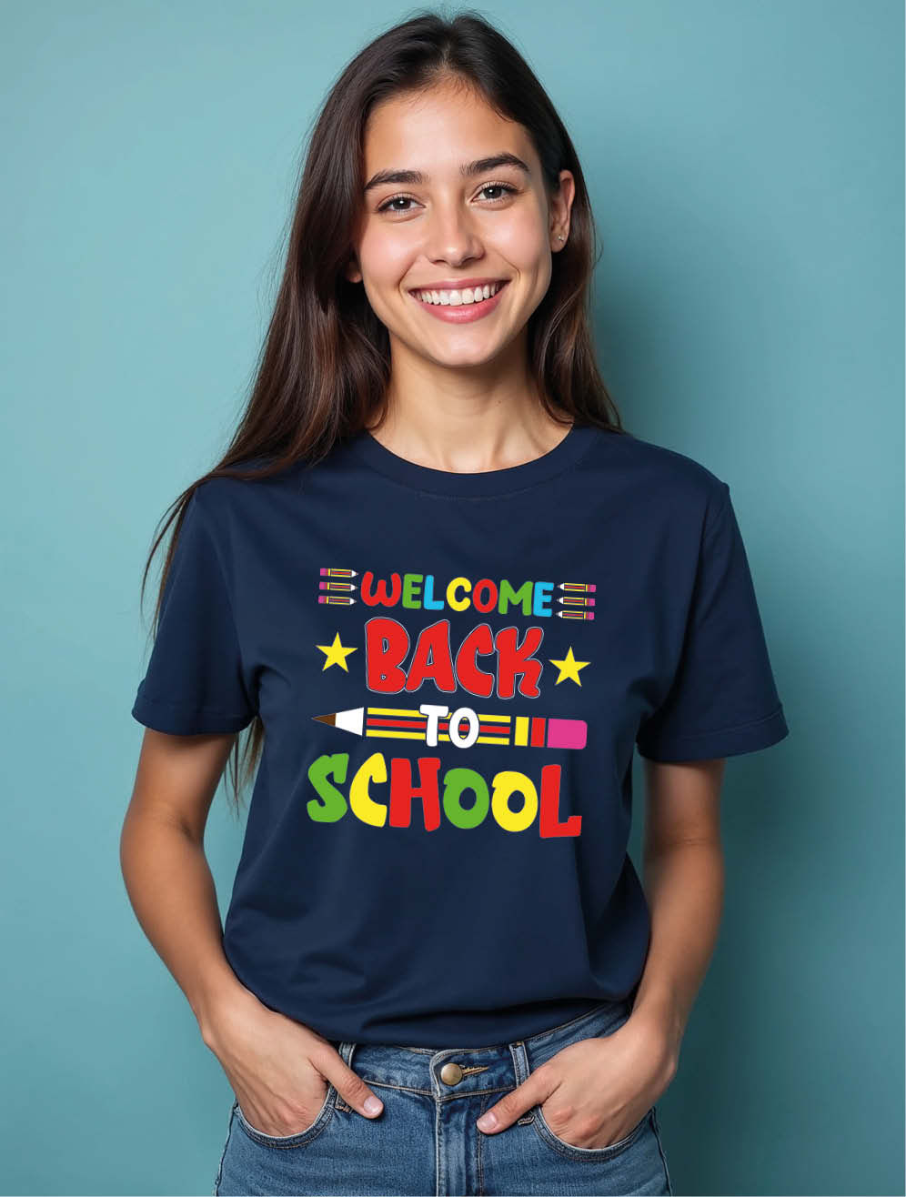 Welcome back to schoolTrendy Women’s Printed Graphic Streetwear T-Shirt
