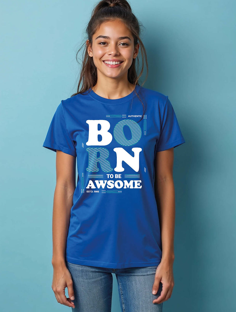 Thumbnail: born to be awsome Classic Women’s Printed Graphic Streetwear T-Shirt