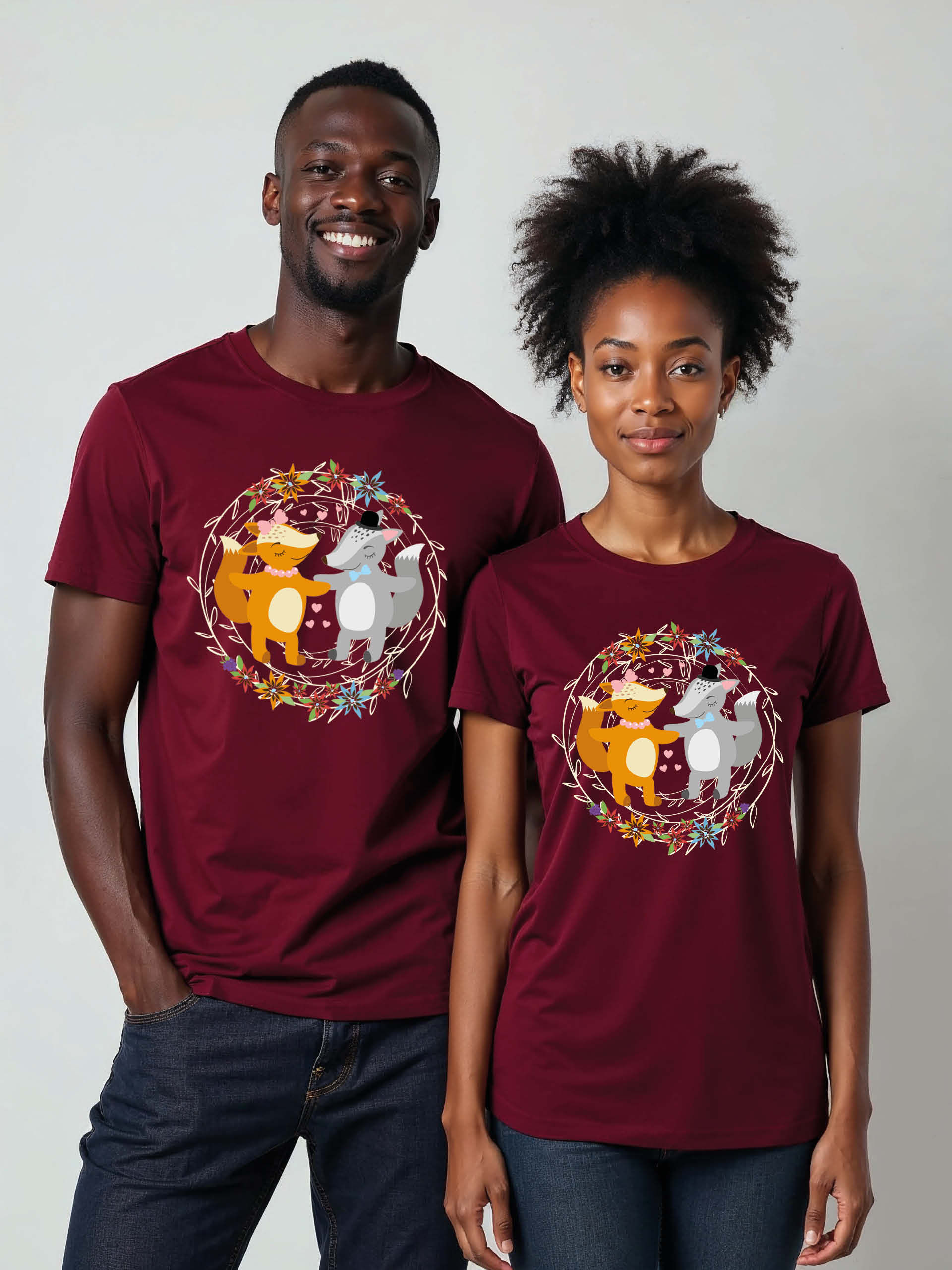 Eternal Love Cartoon Couple Matching Tee Lovers Edition – Limited Stock