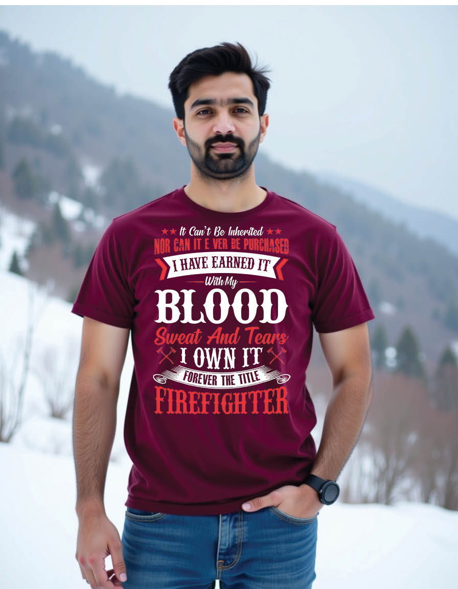 Thumbnail: firefighter quotes mens printed graphic t shirt