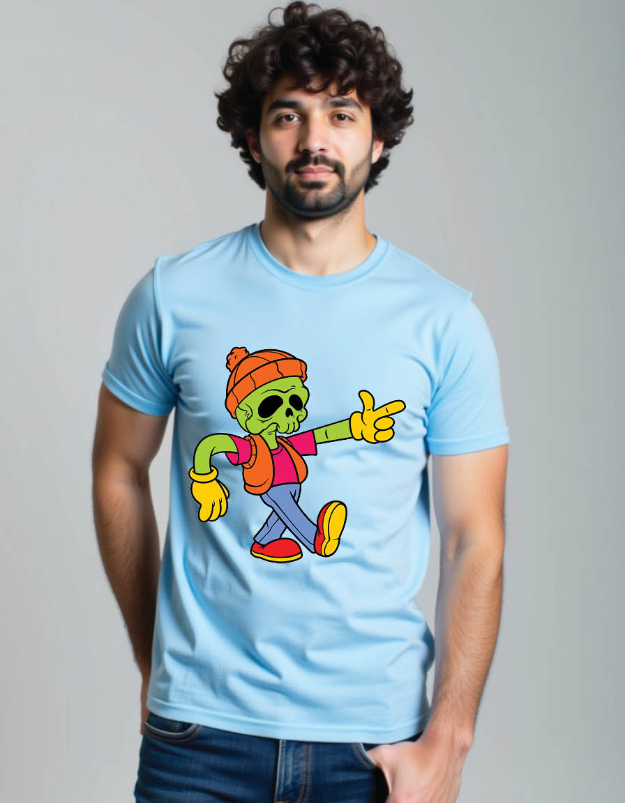Thumbnail: enjoy skull cartoon mens printed graphic t shirt