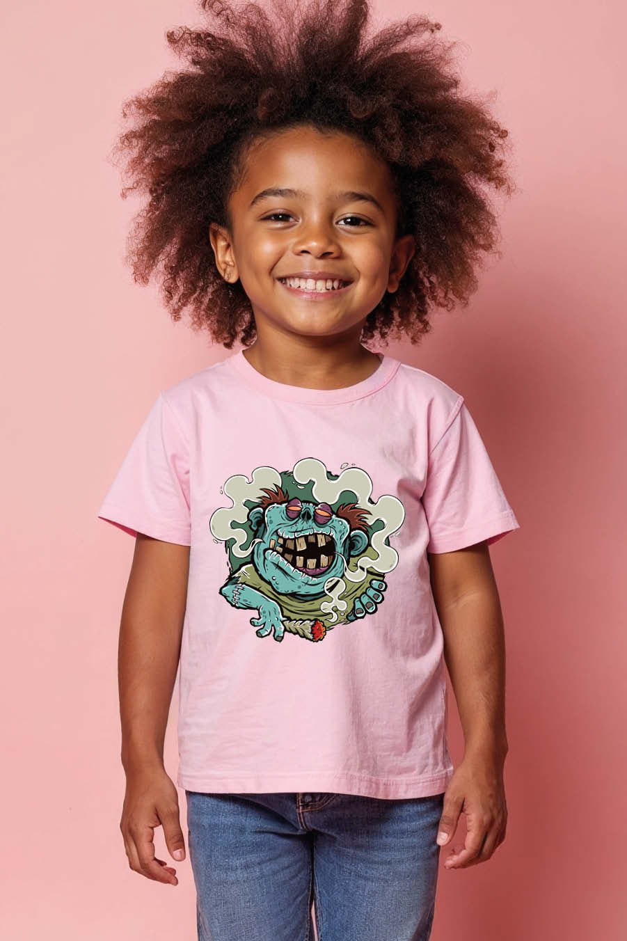 Thumbnail: Stoned Zombie Teacher Graphic T-Shirt Casual Cute Kids Typography T-Shirt