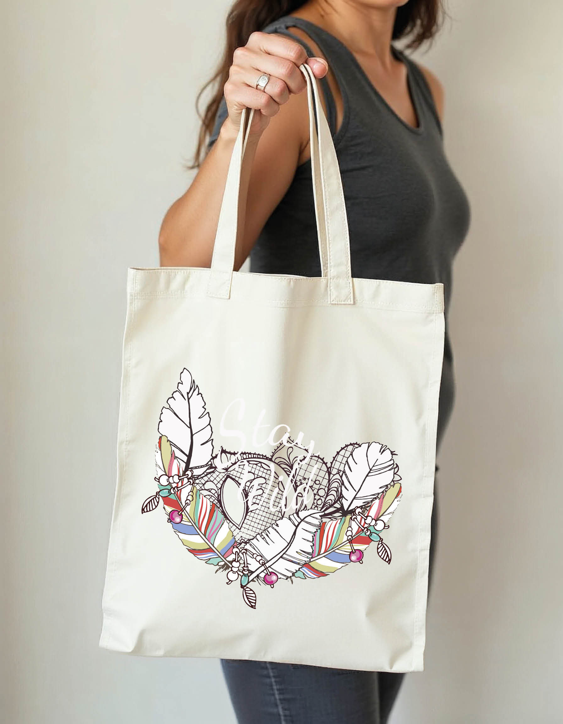 Gifting Tote Printed Bag – Modern Artistic Design Best Price