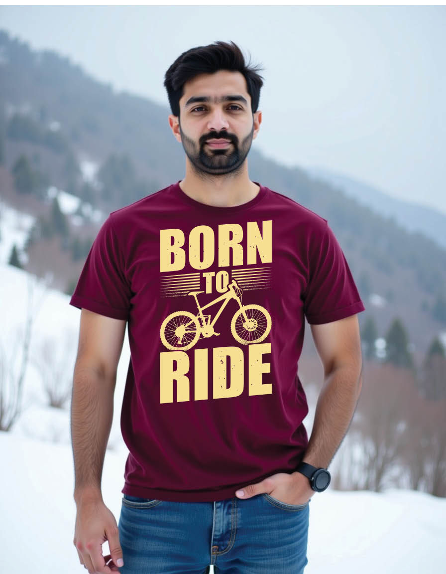 born ride motivational mens printed graphic t shirt