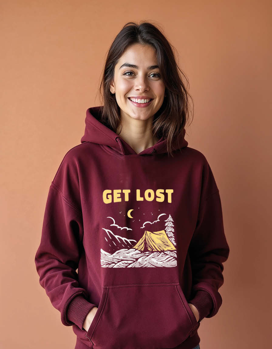 Thumbnail: Get lost from beach Unisex Graphic Printed Hoodie