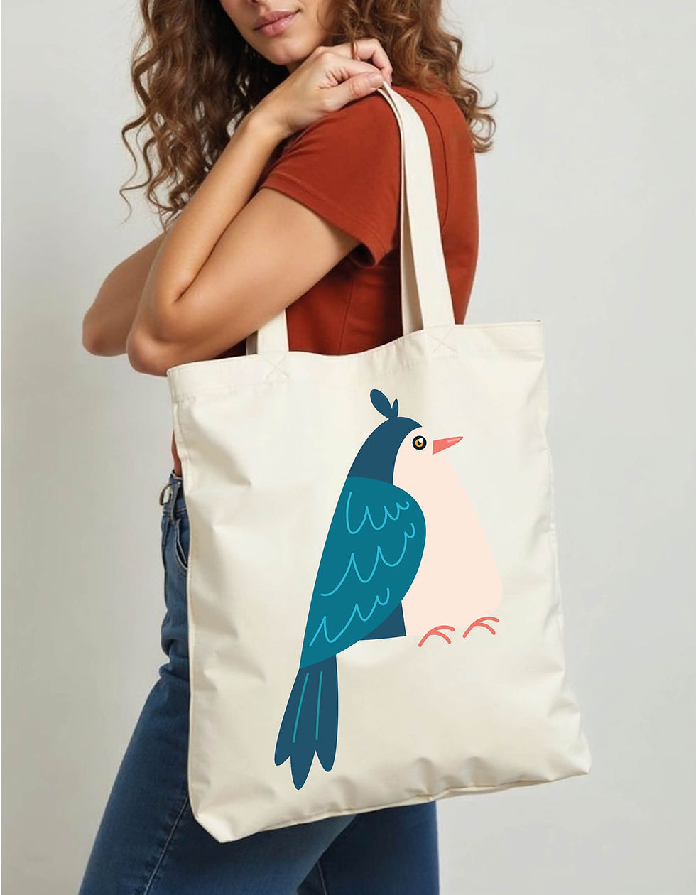 Vintage Style Tote Printed Bag – Modern Artistic Design Best Price