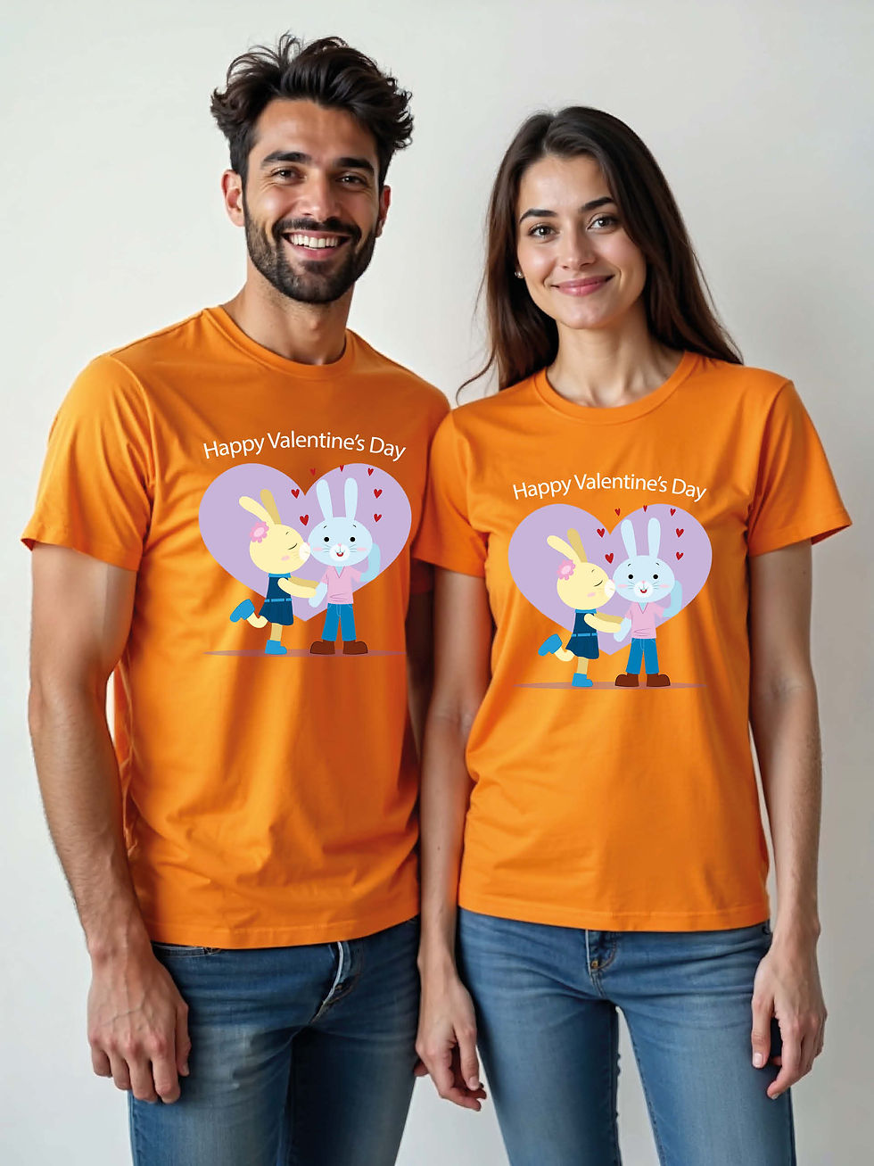 Thumbnail: Cute Cartoon Couple T-Shirt Lovers Edition – Premium Quality