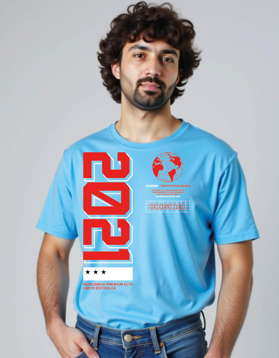 Thumbnail: Happy New Year mens printed graphic t shirt