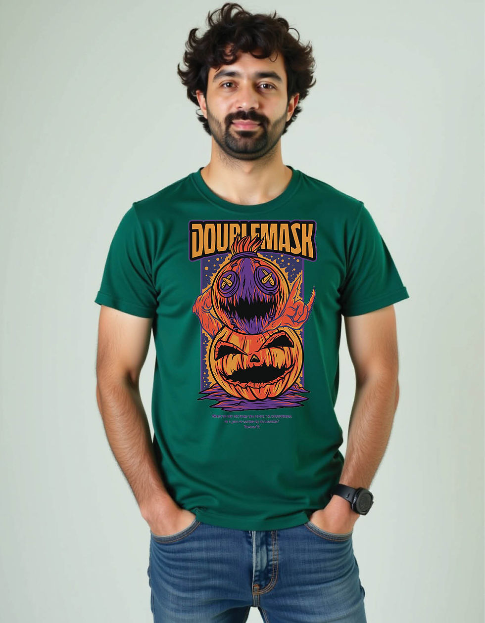 Thumbnail: scary halloween theme mens printed graphic t shirts