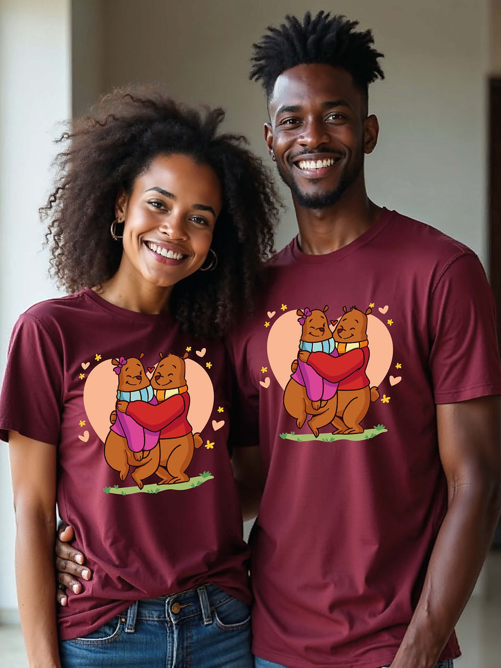 Thumbnail: Cute Animal Couple T-Shirt Lovers Edition – Discount Offer
