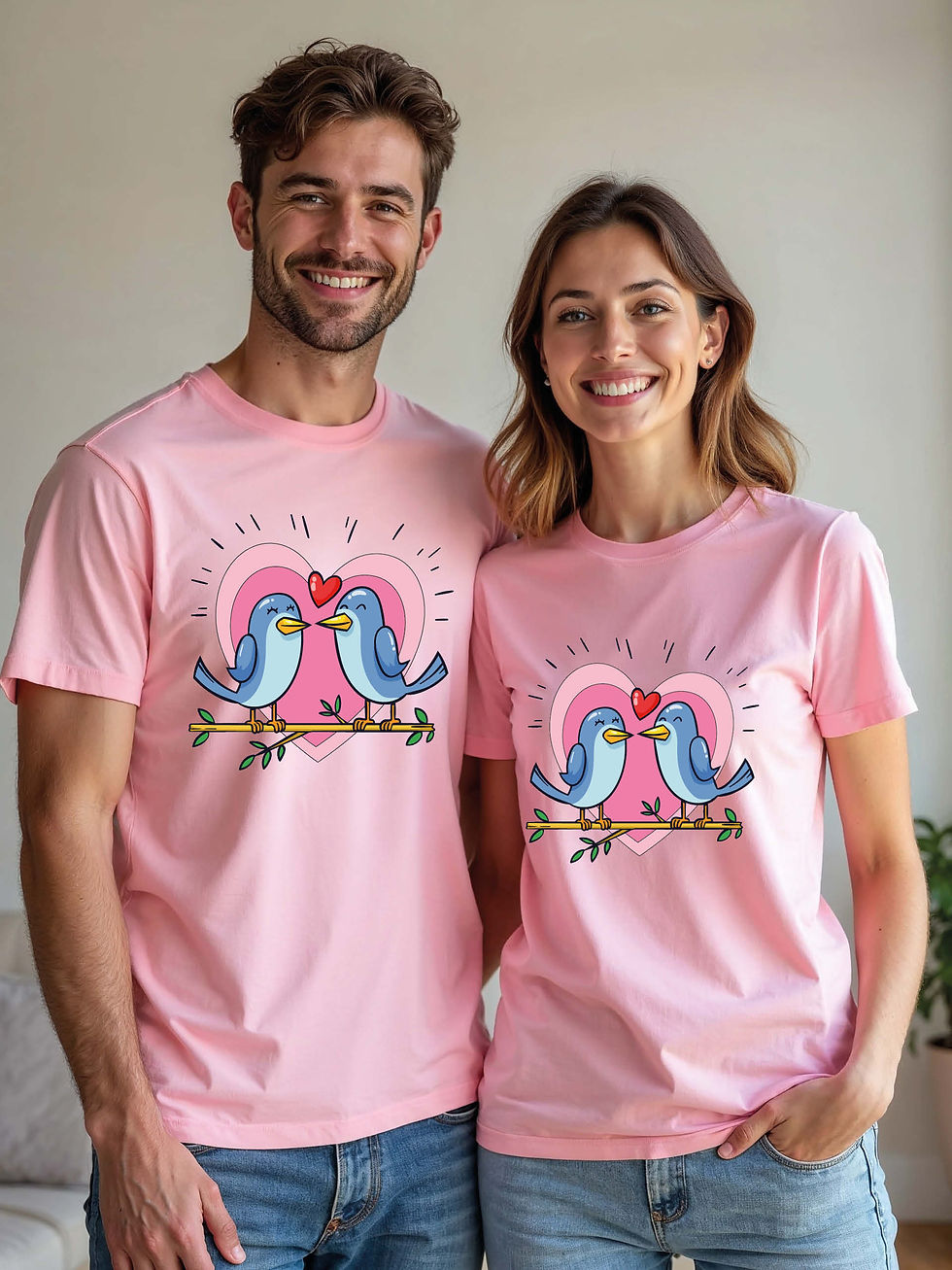 Thumbnail: Trendy Animal Couple Matching Tee Lovers Edition – Fast Delivery