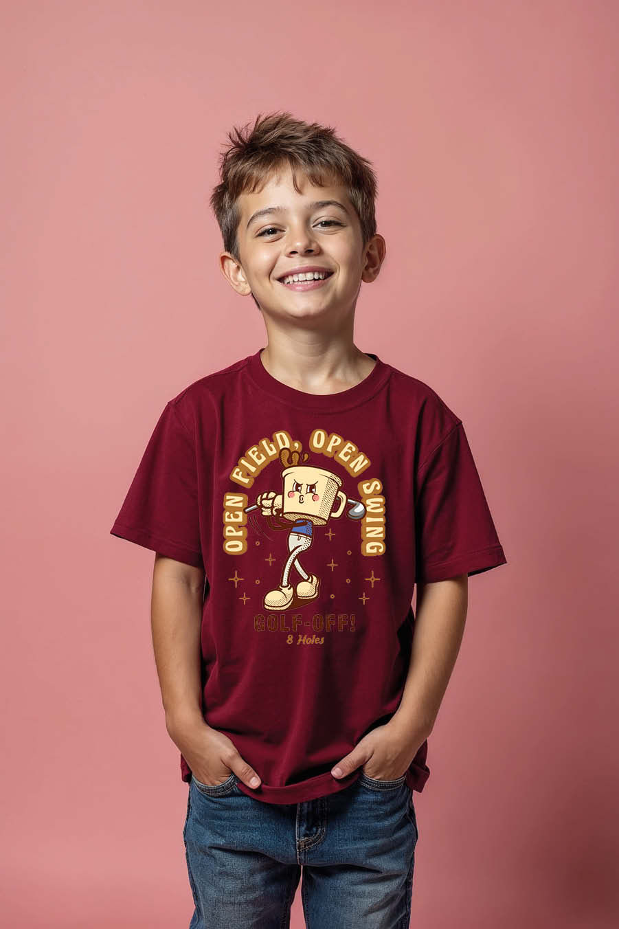 Thumbnail: Open Field Open Swing Comfortable Cartoon Printed T-Shirt for Boys & Girls