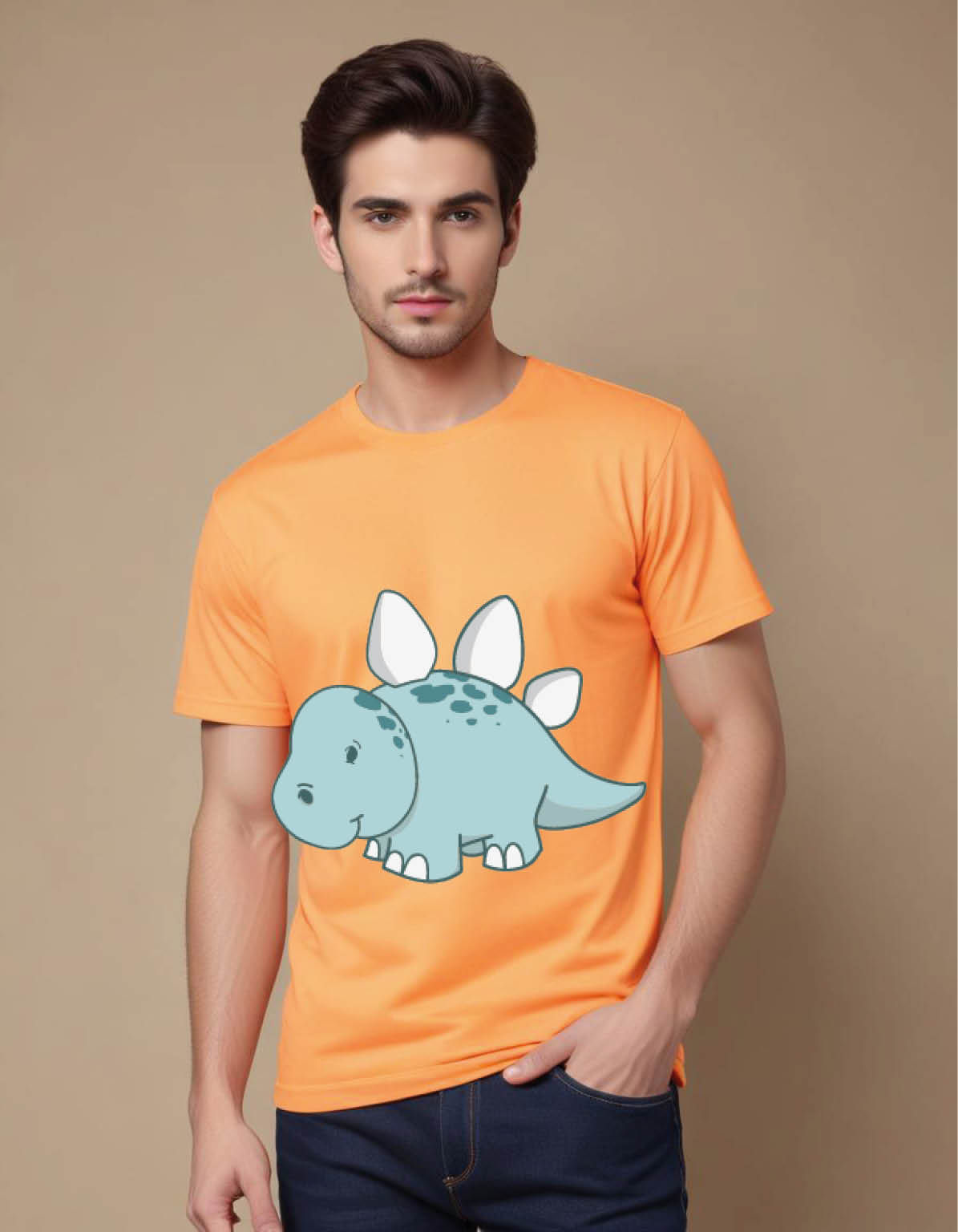 cute dynosaurs mens printed graphic t shirt