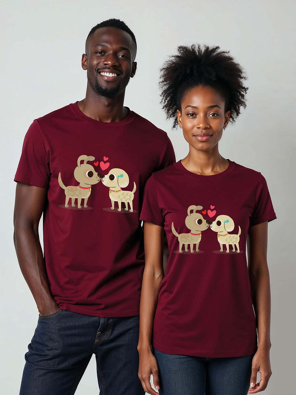 Thumbnail: Valentine’s Cartoon Couple Matching Tee Lovers Edition – Limited Stock