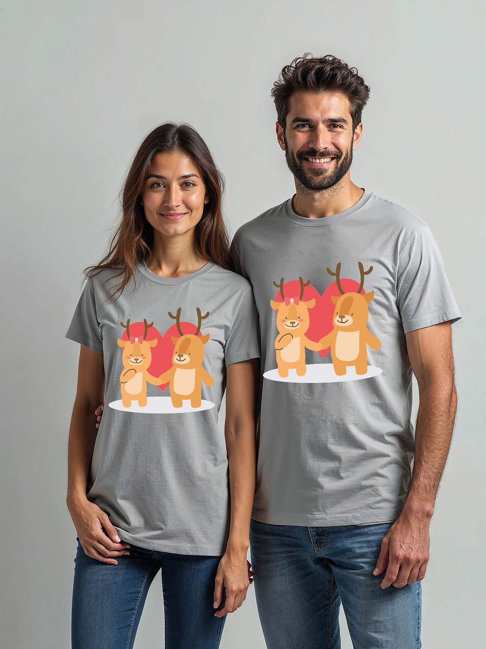Thumbnail: Romantic Cartoon Couple T-Shirt Lovers Edition – Premium Quality