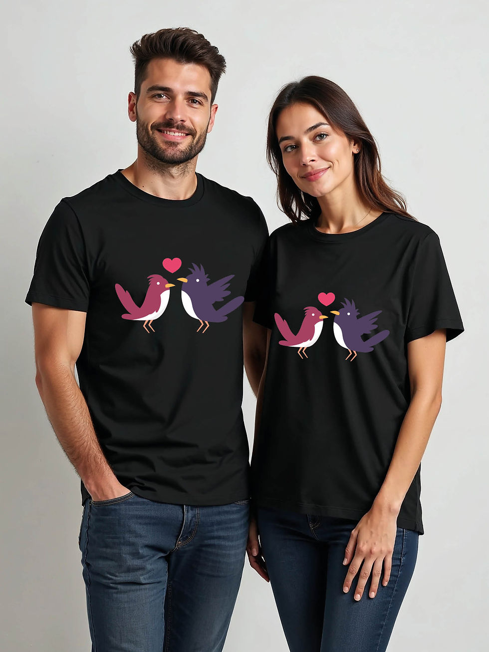 Thumbnail: Romantic Cartoon Couple T-Shirt Lovers Edition – Buy Now
