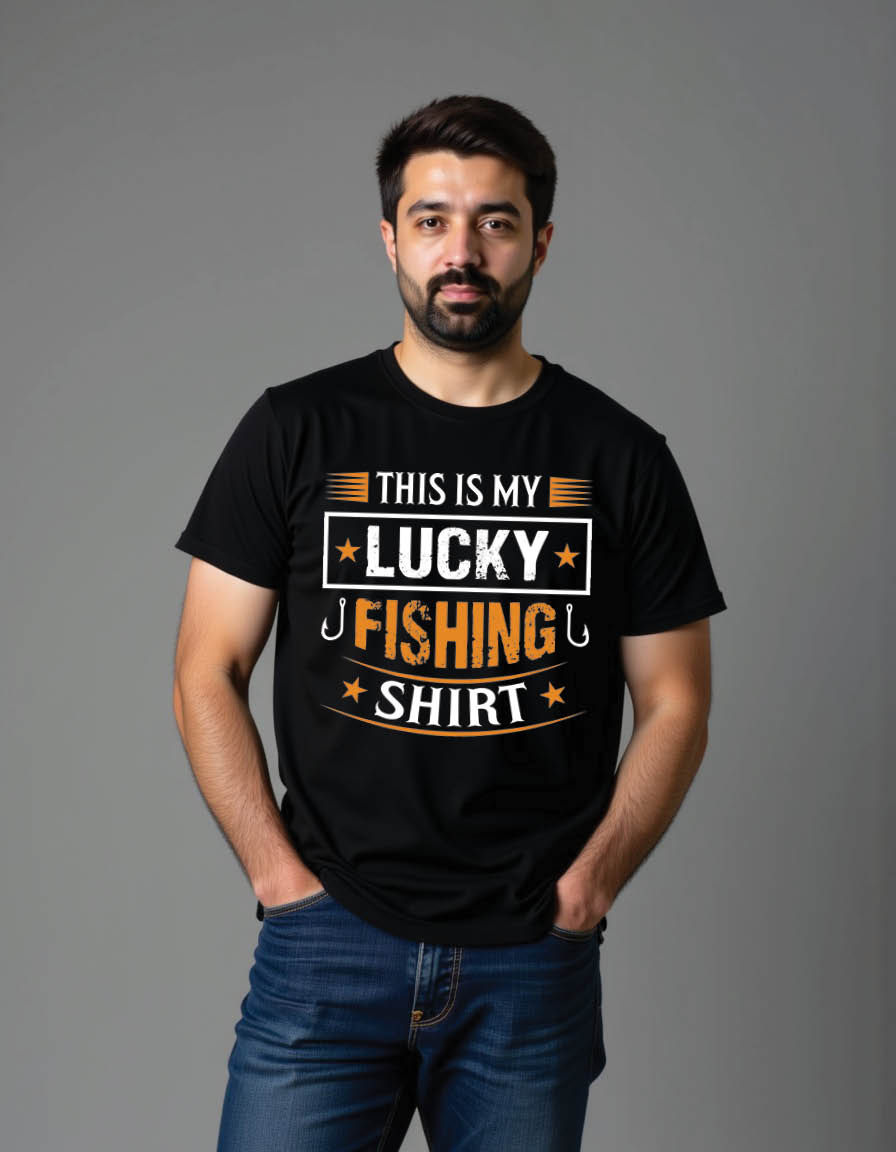 Thumbnail: this is my lucky fishing shirt fishing mens printed graphic t shirt