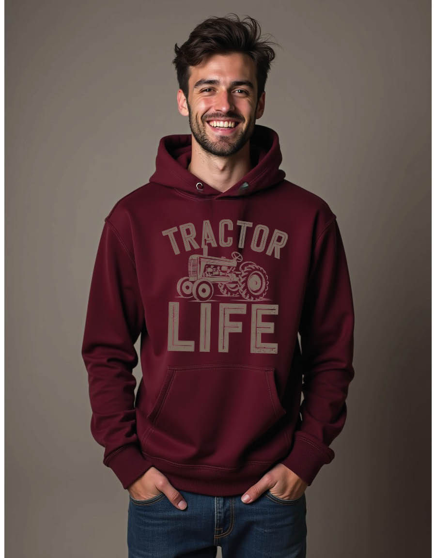 Thumbnail: tractor life Stylish Men’s Streetwear Hoodie – Trendy Urban Style | Limited Time