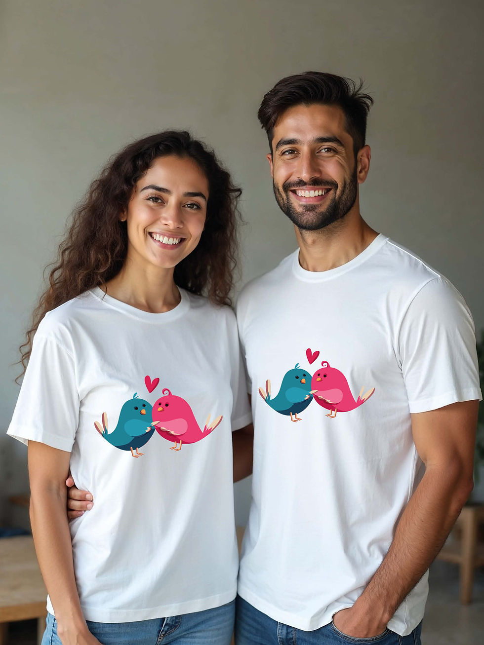 Thumbnail: Valentine’s Animal Couple T-Shirt Lovers Edition – Premium