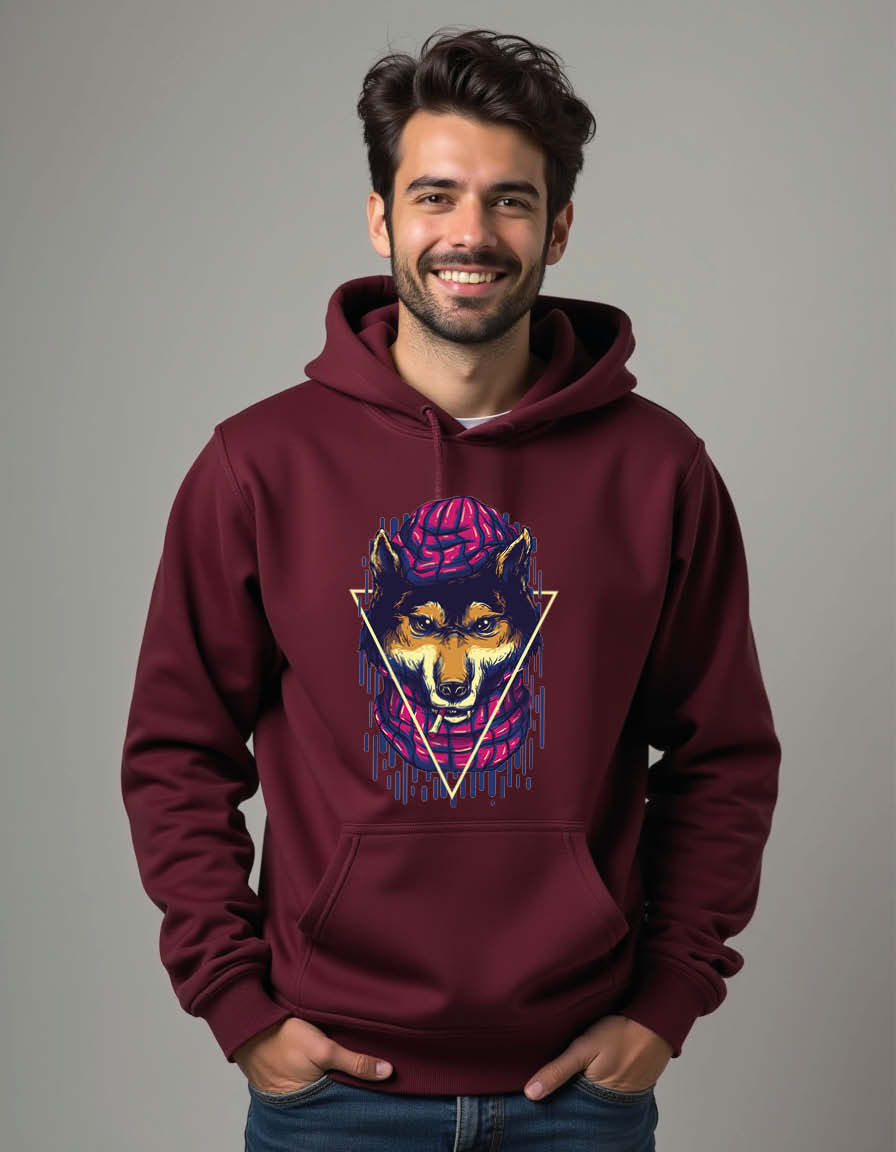 Thumbnail: Neon Geometric Lion Head Classic Unisex Printed Graphic Hoodies For Men & Women