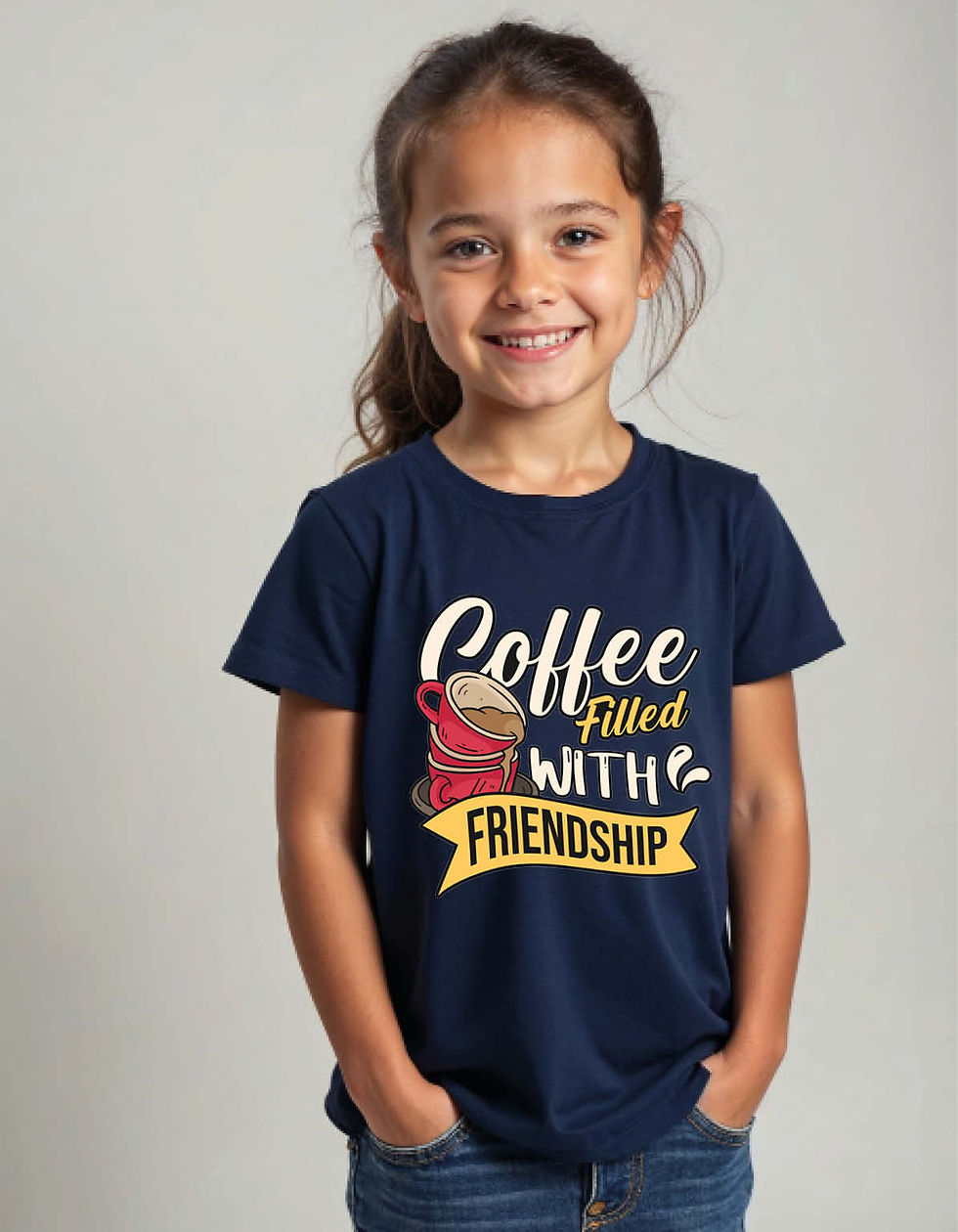 Thumbnail: Coffee FullFill With FrindShip Printed T-Shirt for All Age